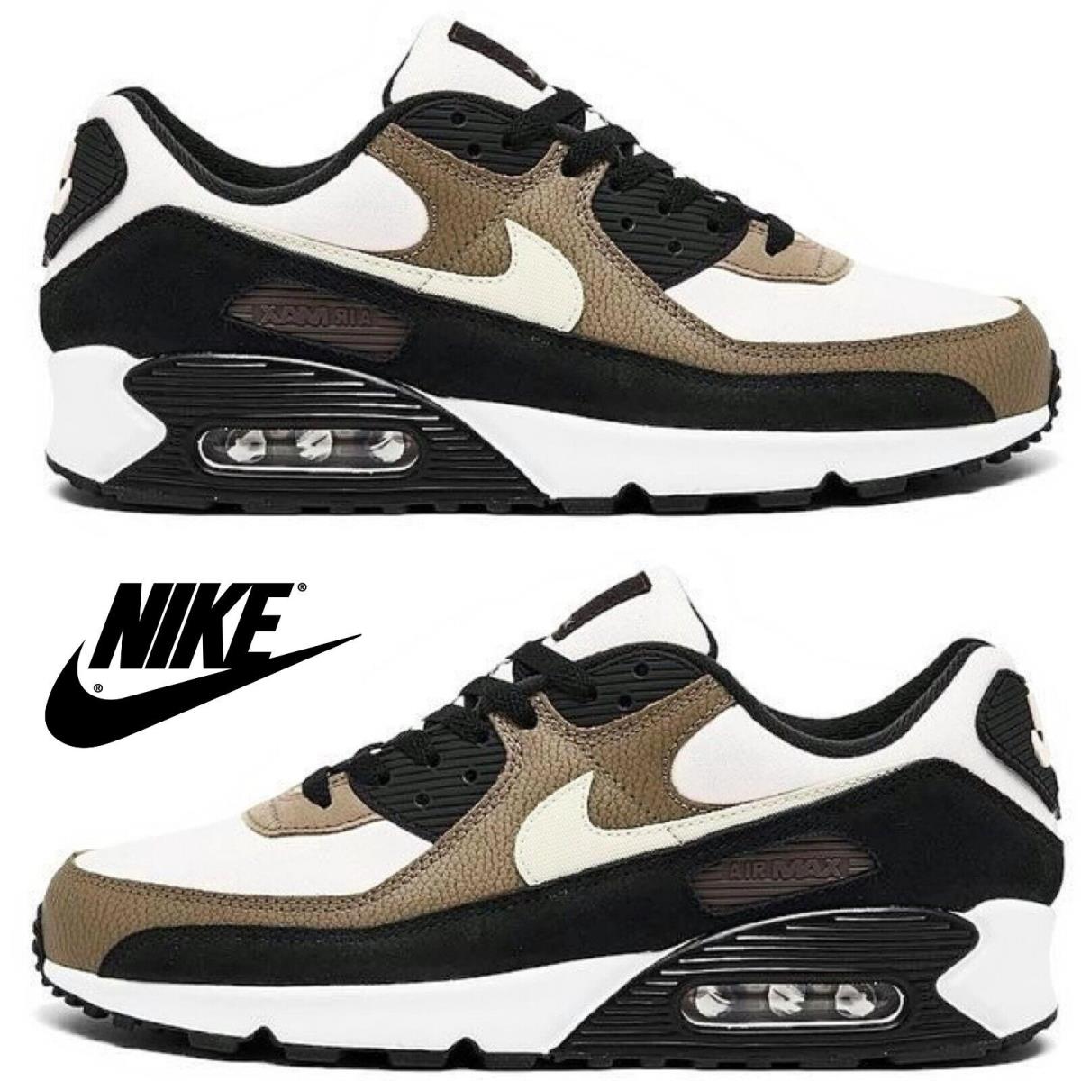 Nike Air Max 90 Casual Men`s Sneakers Running Athletic Sport Comfort Shoes Brown - Brown , Phantom/Light Bone/Khaki/Baroque Brown Maufacturer