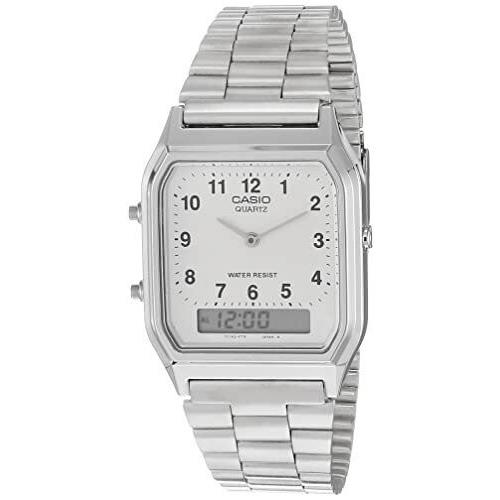 Casio AQ-230A-7B Men`s Watch Analog/digital Silver Stainless Steel