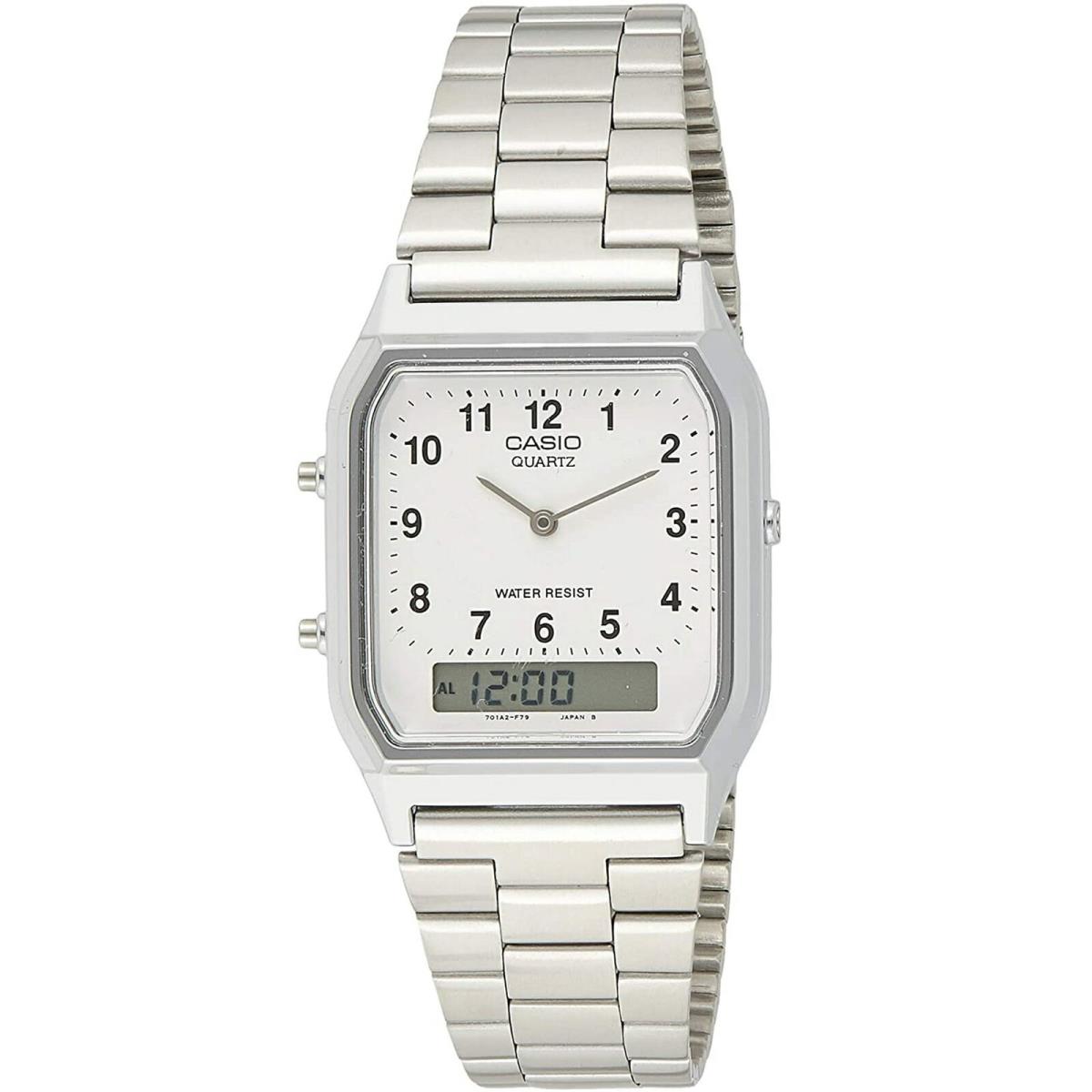 Casio AQ230A-7B Men`s Analog/digital Silver Stainless Steel