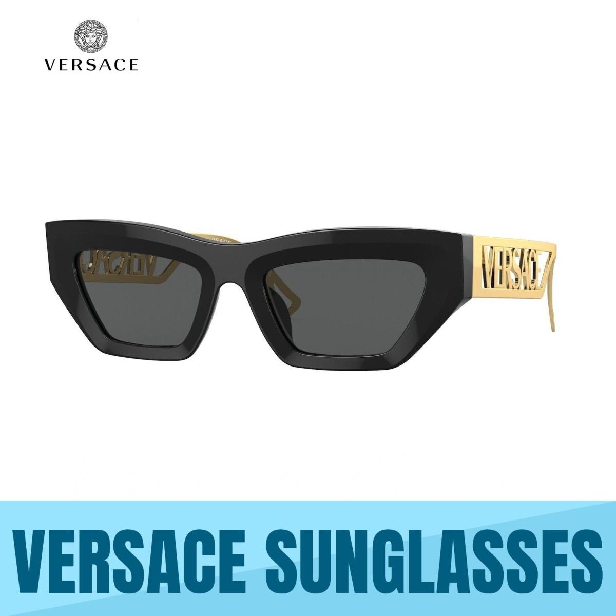 Versace VE4432U GB1/87 Black-dark Grey Lens Women`s Sunglasses 53MM