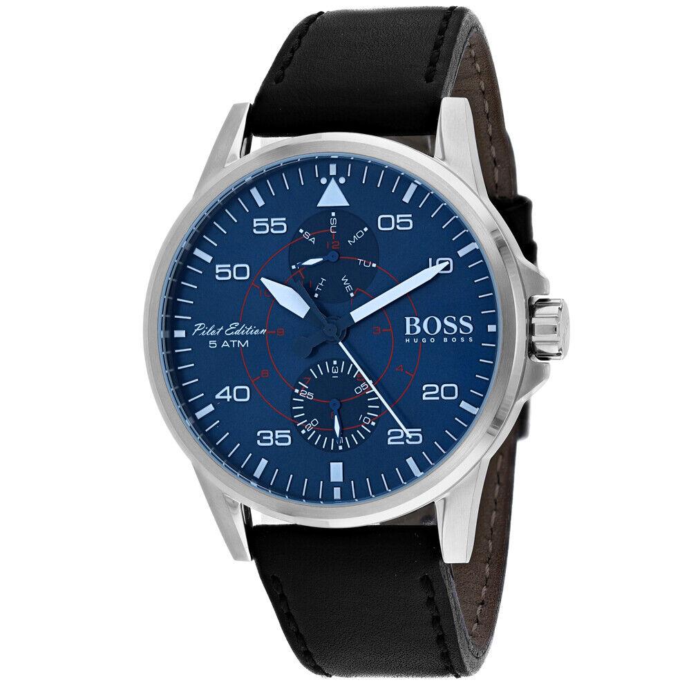 Hugo Boss Men`s Aviator Casual Sport Blue Dial Watch - 1513515