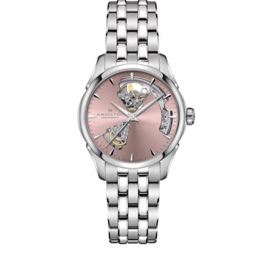 Hamilton Jazz Master Open Heart Pink Dial Women`s Watch H32215170