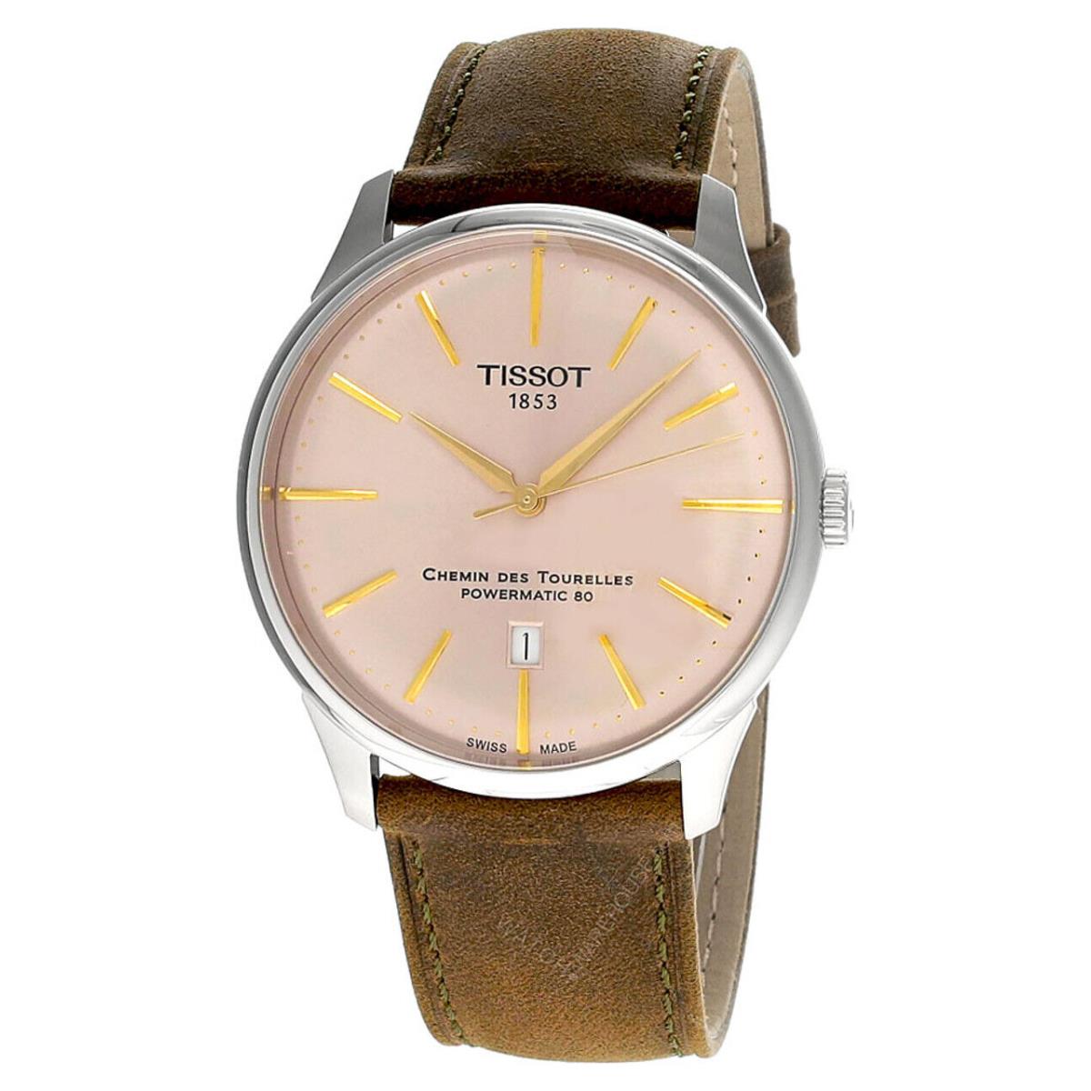 Tissot Chemin Des Tourelles Auto 42MM Leather Men`s Watch T139.407.16.261.00