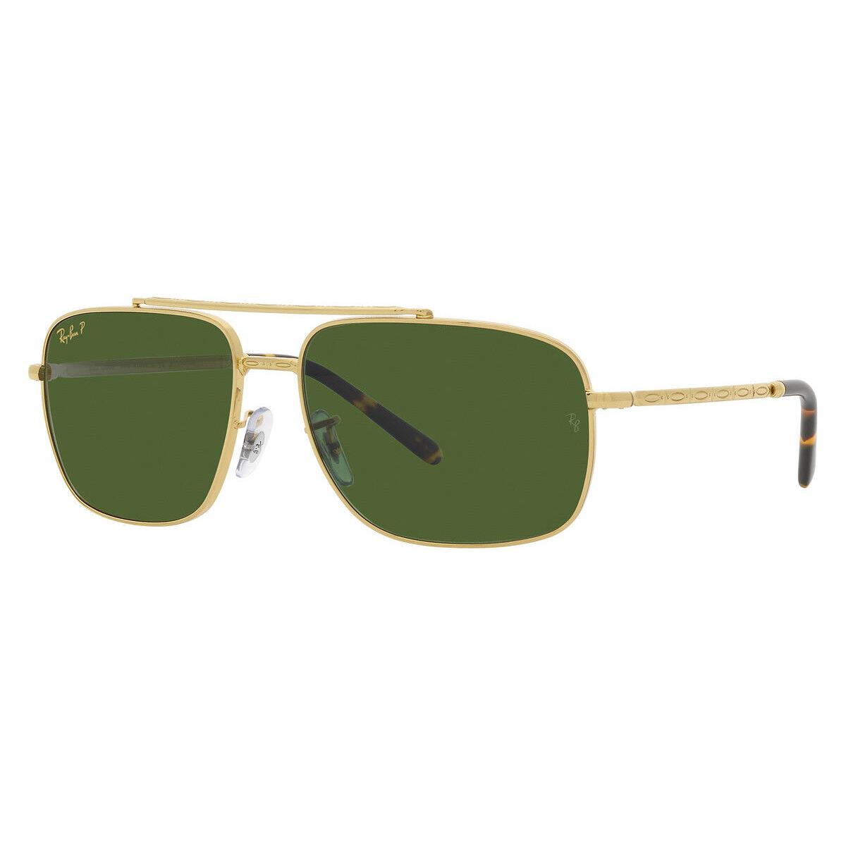 Ray-ban RB3796 Sunglasses Gold Dark Green Polarized 59mm - Frame: Gold / Dark Green Polarized, Lens: Dark Green Polarized