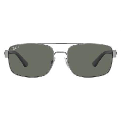 Ray-ban RB3687 Sunglasses Gunmetal Green Polarized 58mm