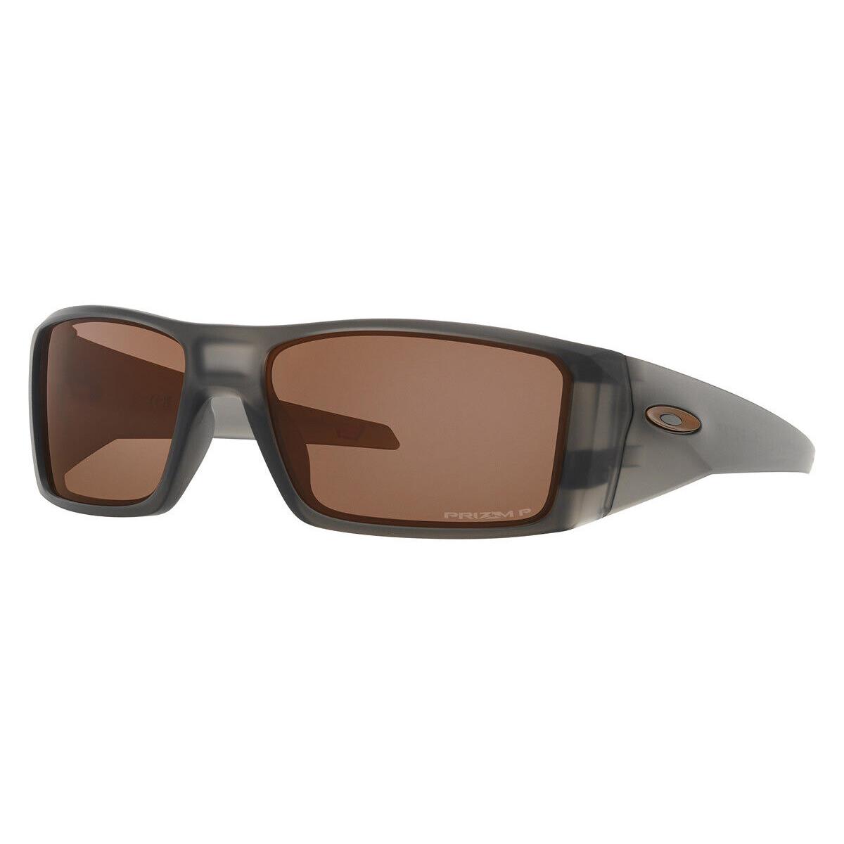 Oakley Heliostat OO9231 Sunglasses Men Rectangle 61mm - Frame: Matte Gray Smoke / Prizm Tungsten Polarized Mirrored, Lens: Prizm Tungsten Polarized Mirrored