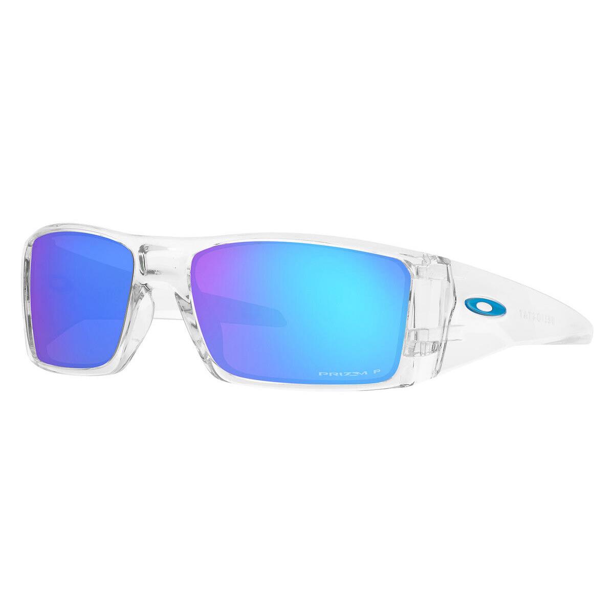 Oakley Heliostat OO9231 Sunglasses Clear Prizm Sapphire Polarized Mirrored 61mm - Frame: Clear / Prizm Sapphire Polarized Mirrored, Lens: Prizm Sapphire Polarized Mirrored