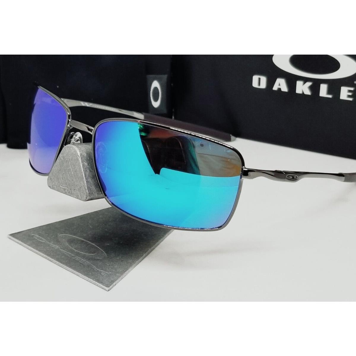 Custom Oakley Tungsten Square Wire + Aftermarket Blue Polarized Sunglasses