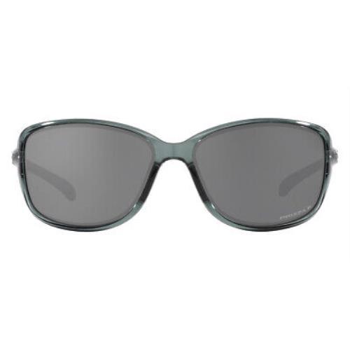 Oakley Cohort OO9301 Sunglasses Women Rectangle 61mm - Crystal Black / Prizm Black Polarized Mirrored Frame, Prizm Black Polarized Mirrored Lens