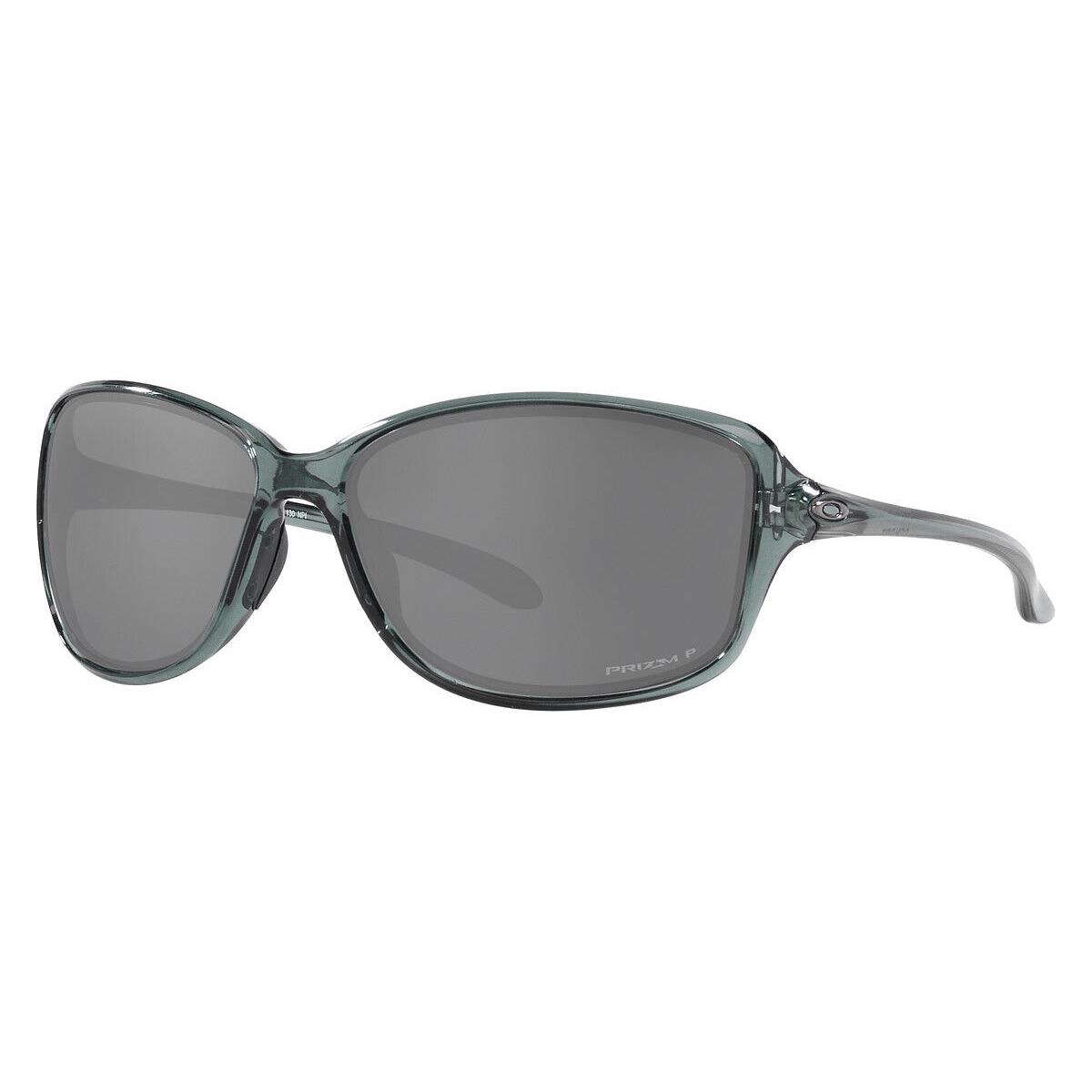 Oakley Cohort OO9301 Sunglasses Women Rectangle 61mm - Frame: Crystal Black / Prizm Black Polarized Mirrored, Lens: Prizm Black Polarized Mirrored