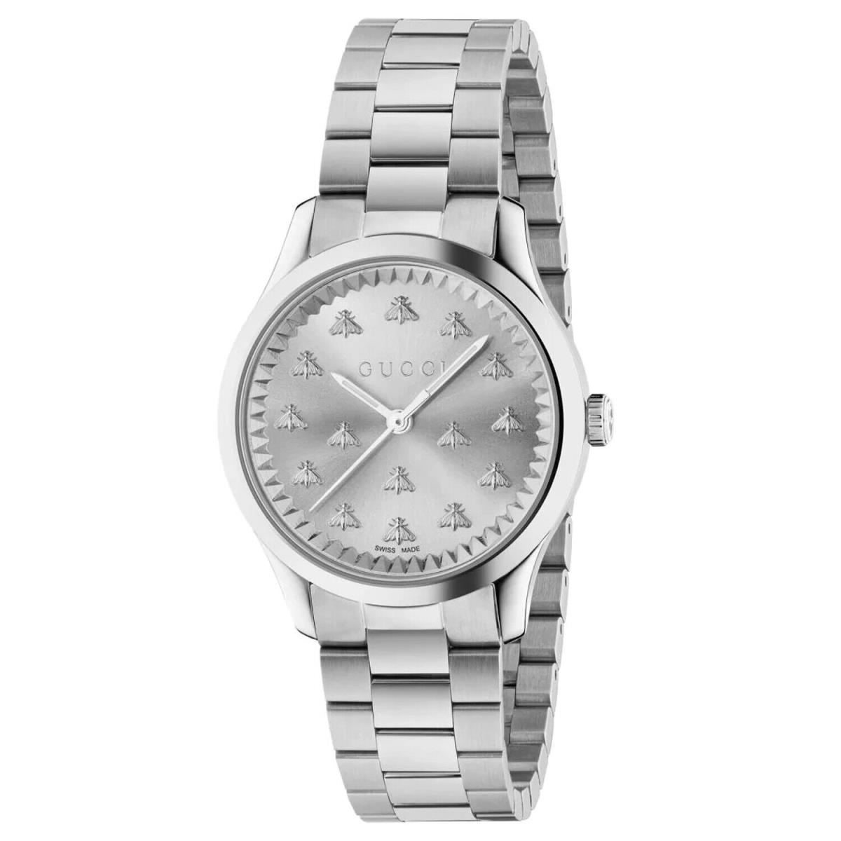 Gucci Women`s G-timeless Silver Dial Watch - YA1265031