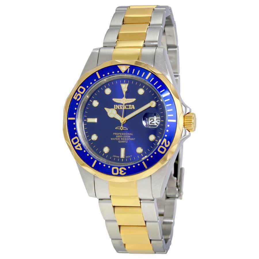 Invicta Pro Diver Quartz Blue Dial Two-tone Men`s Watch 8935