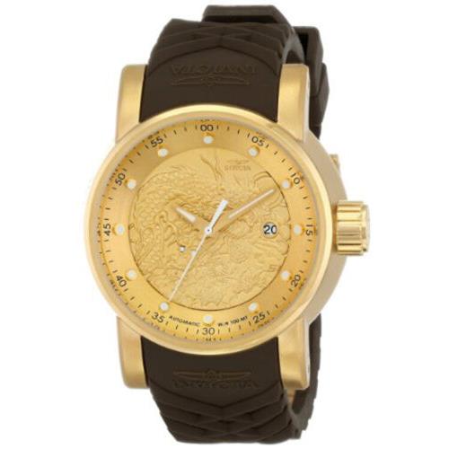 Invicta Men`s S1 Rally Analog 100m Automatic Gold Stainless Steel Watch 12790