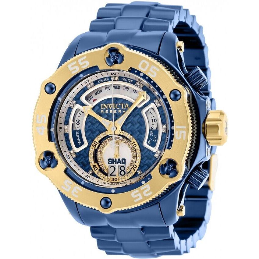 Invicta 52mm Excursion Fusion Shaq .27ctw Diamond Swiss Chrono Watch 08/2000