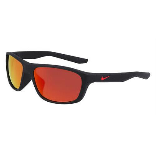 Nike Lynk M FD1817 Sunglasses Matte Black Red Mirrored 57mm