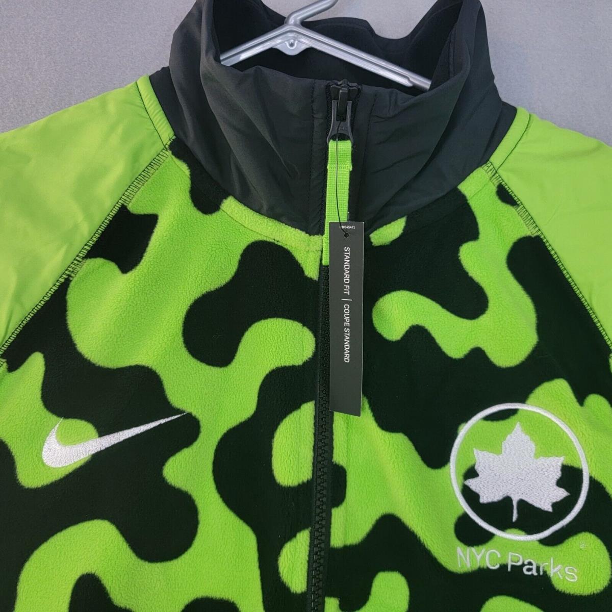 Nike Sportswear Nyc Parks Half Zip Pullover Fleece Light Green Camo Mens Small