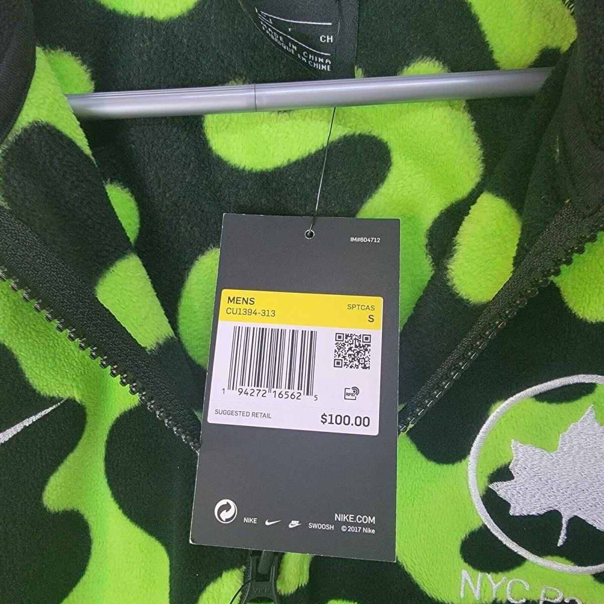 Nike Sportswear Nyc Parks Half Zip Pullover Fleece Light Green Camo ...