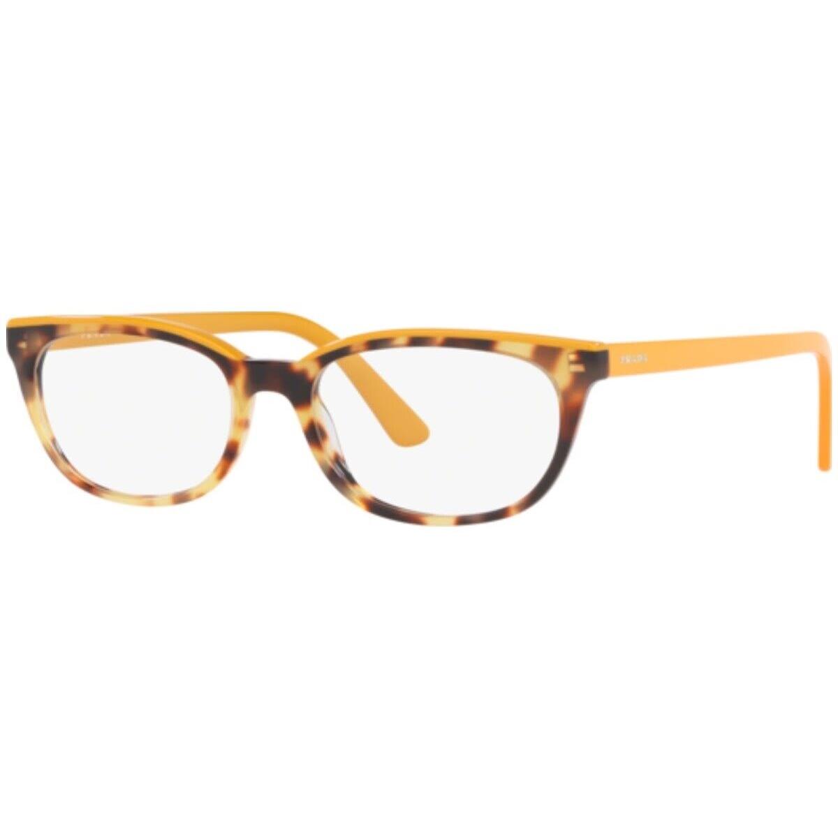 Prada Eyeglasses PR 13VV 4741O1 Catwalk Medium Havana/yellow W/ Demo 53MM