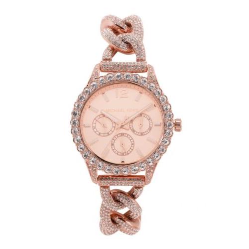 Michael Kors Layton Women`s Rose Gold Chain Link Multifunction Watch MK4654