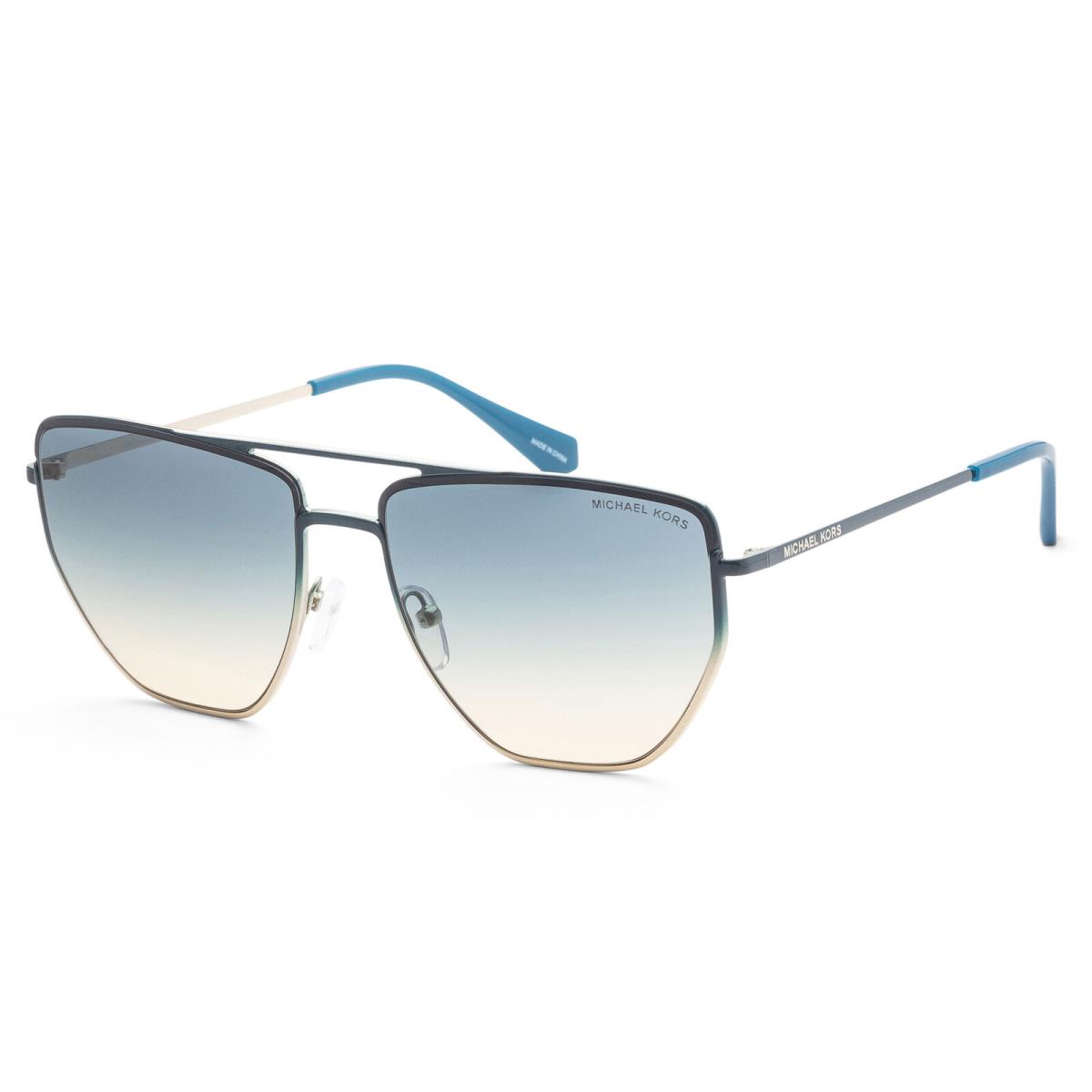 Michael Kors Women`s 60mm Pool Blue Light Gold Sunglasses MK1126-13344M-60