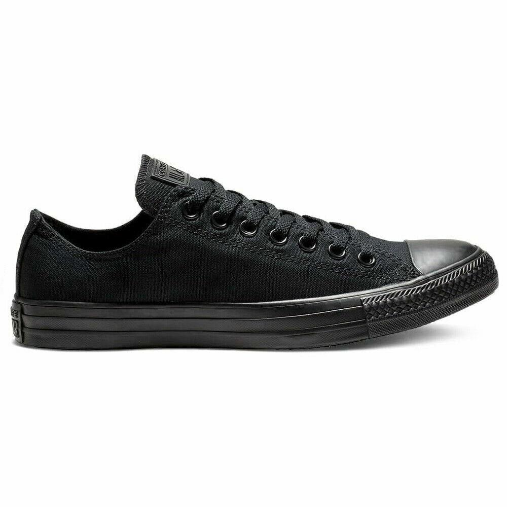 Converse Chuck Taylor All Star Low Top Unisex Canvas Sneaker Shoes Black Monochrome
