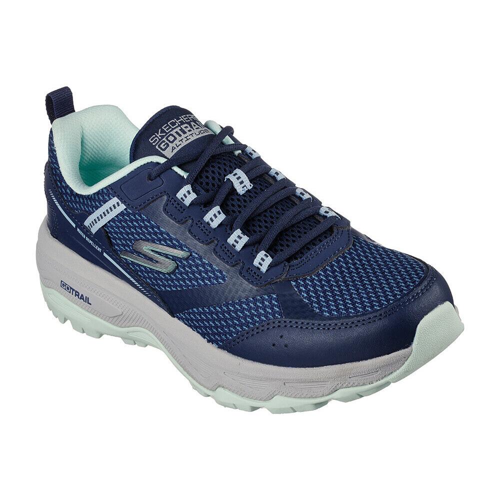Womens Skechers Gorun Trail Altitude Blue Navy Leather Shoes
