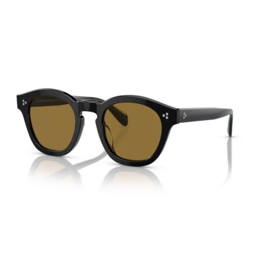 Oliver Peoples 0OV5382SU Boudreau L.a 100573 Black/orange Unisex Sunglasses - Frame: Black, Lens: Cognac Orange
