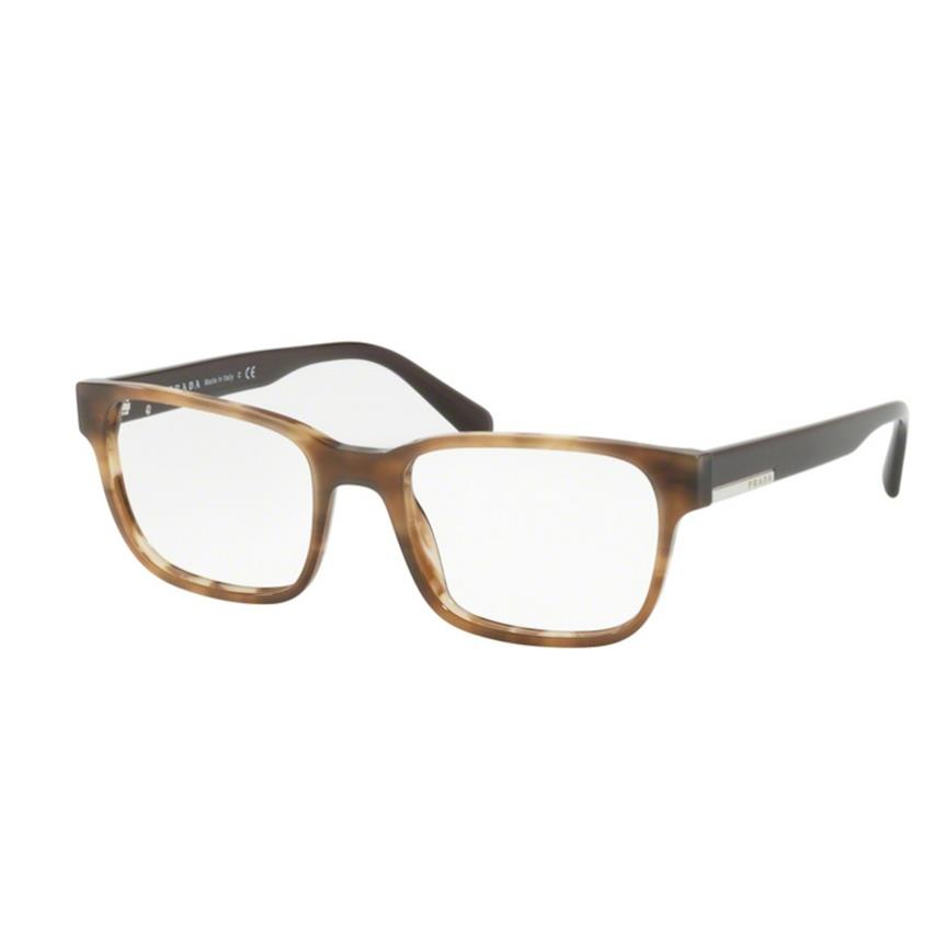 Prada Eyeglasses PR 06UV VYQ1O1 Heritage Striped Brown W/ Demo Lens 54MM