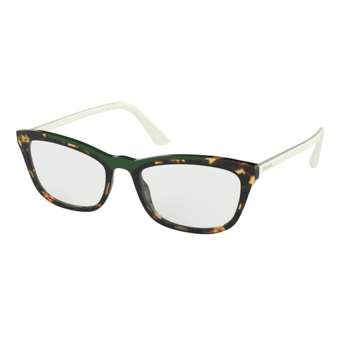 Prada Eyeglasses PR 10VV 3211O1 Catwalk Medium Havana/green W/ Demo 52MM