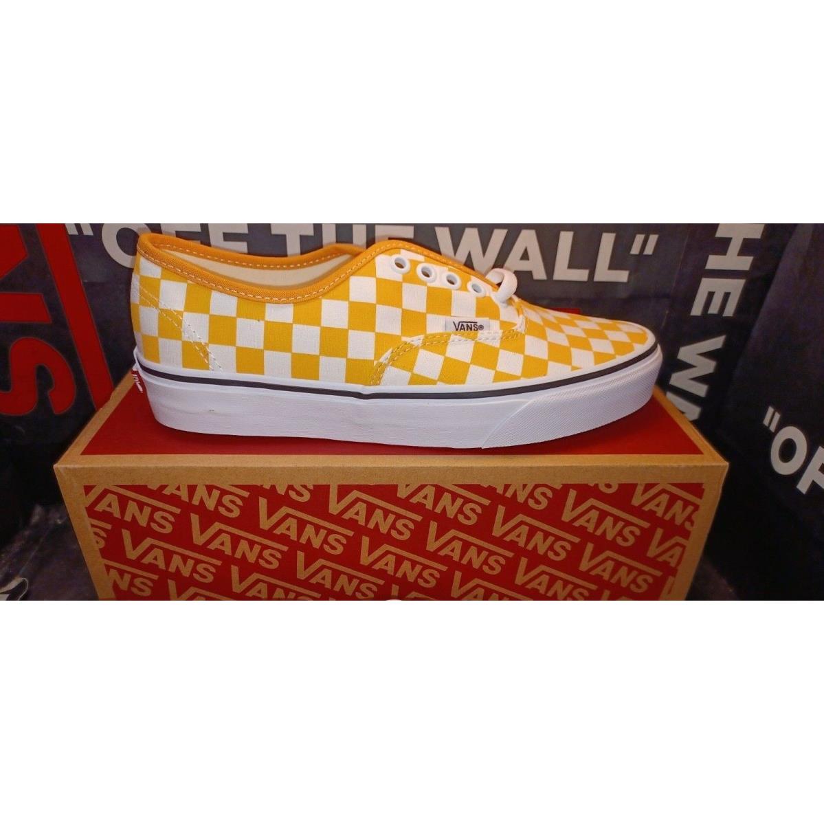 Vans Authentic Checkerboard Golden Nugget True White Sneakers VN0A348A3XV