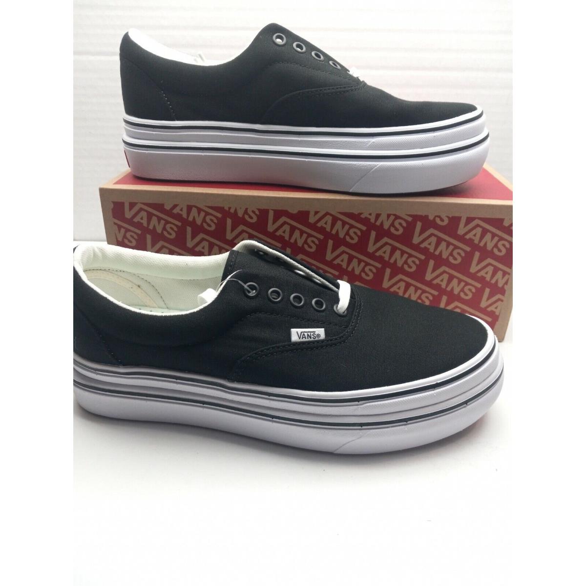 Vans Super Comfycush Black Canvas Womens Sz 10.5 Mens Sz 9 Shoes Platform