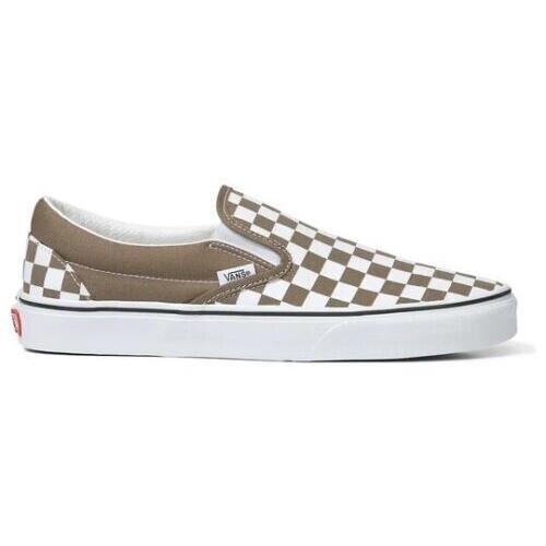 Vans Classic Slip-on VN0A7Q5D1NU Men`s Brown White Checkerboard Shoes 11.5 ZJ202 - Brown White