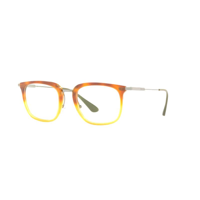 Prada Eyeglasses PR 11UV NKO1O1 Havana Gradient Yellow W/ Demo Lens 51MM