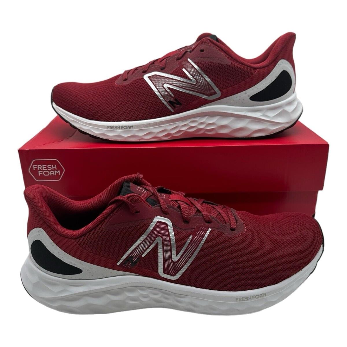 New Balance Fresh Foam Arishi V4 Running Shoes Mens Sz 10.5 D Red White Sneakers - Red