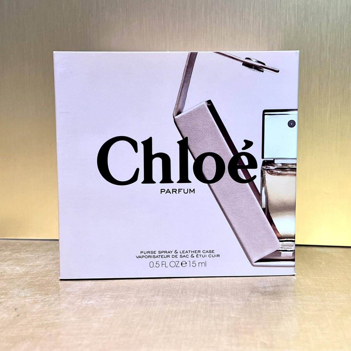 Chloe by Chloe Women Parfum 0.5oz-15ml Parfum Purse Spray + Leather Case BJ04