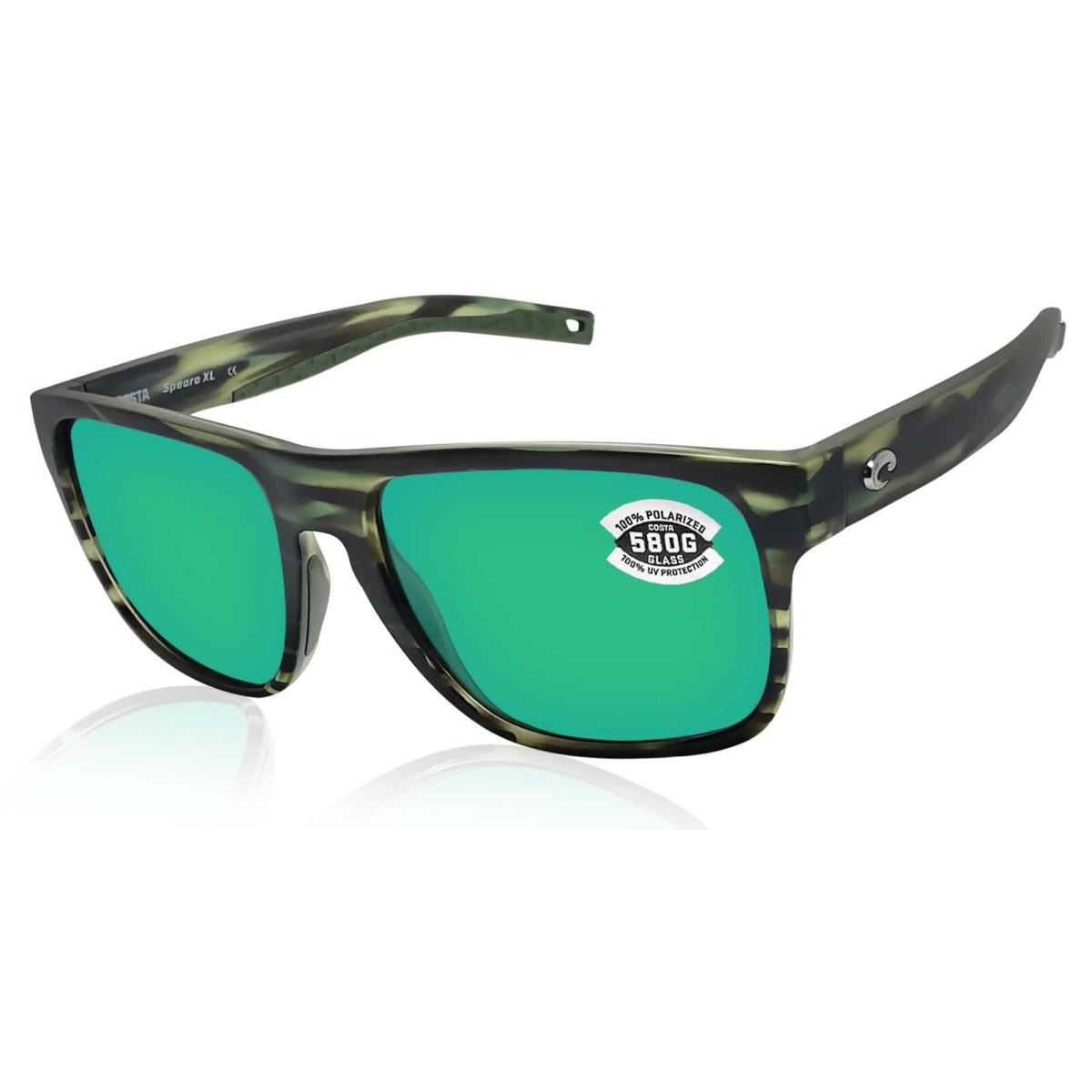 Costa Del Mar Sunglasses Spearo XL Reef Frame Green Mirror 580G Glass Polarized