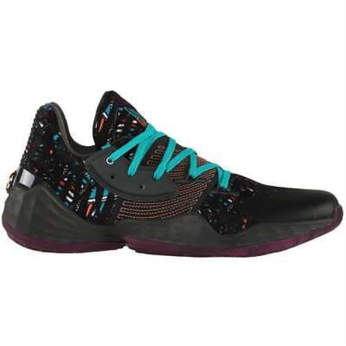 Adidas Harden Vol.4 Basketball Mens Black Multi Sneakers Athletic Shoes EF9924 - Black,Multi
