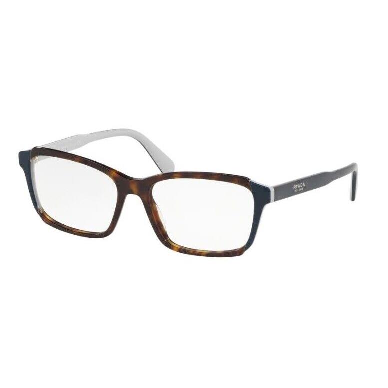 Prada Eyeglasses PR 01VV W3C1O1 Heritage Havana/top Blue/grey 53MM