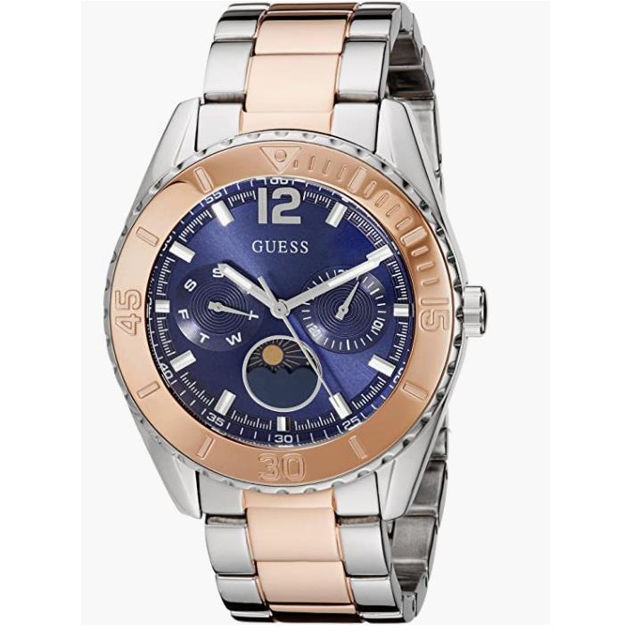 Women`s U0565L3 Two-tone Stainless Steel Bracelet Blue Dial Analog Guess Watch