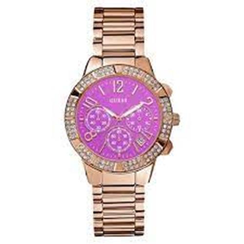 Guess Women`s U0141L7 Sparkling Crystal Rose-tone Stainless Steel Analog Watch