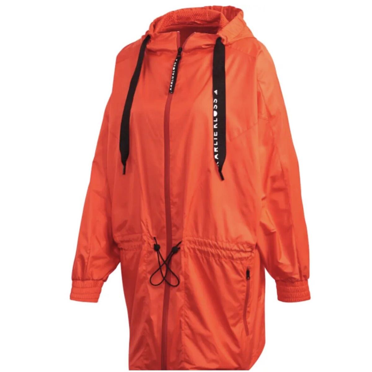 Adidas x Karlie Kloss Wind.rdy Parka Jacket GH7365 Orange Womens Small