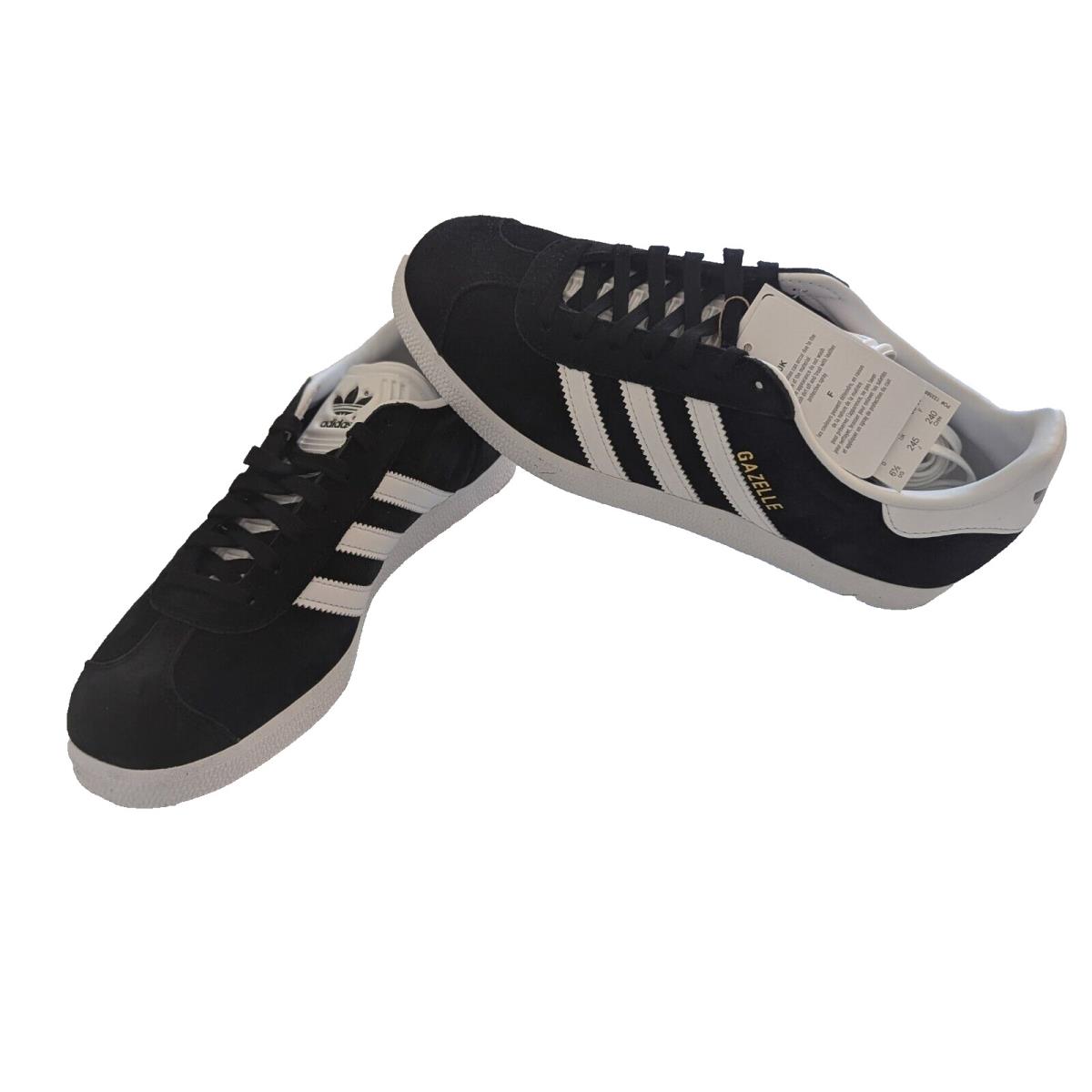 Adidas 6.5 Mens Gazelle Sneaker Suede Black/white BB5476 - Black