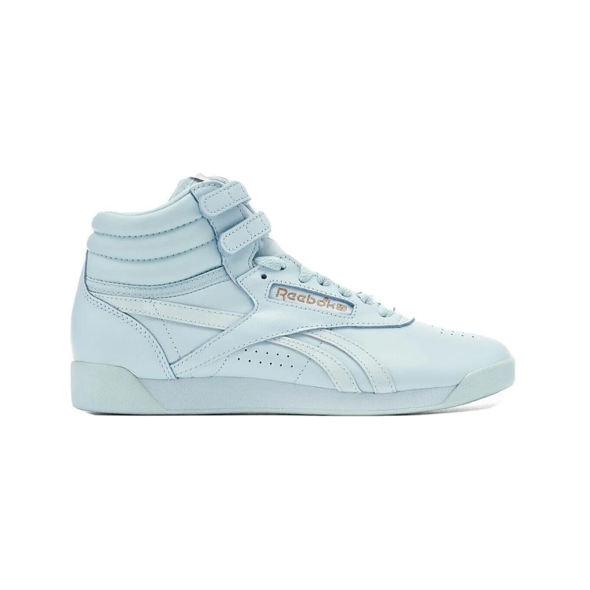 Womens Reebok Cardi B Freestyle High Top Shoes Sneaker Size 7 Light Blue GV6615 - Blue