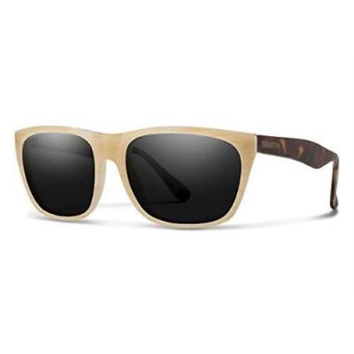 Smith Tioga Designer Sunglasses in Ivory Tortoise Brown/polarized Grey Chromapop