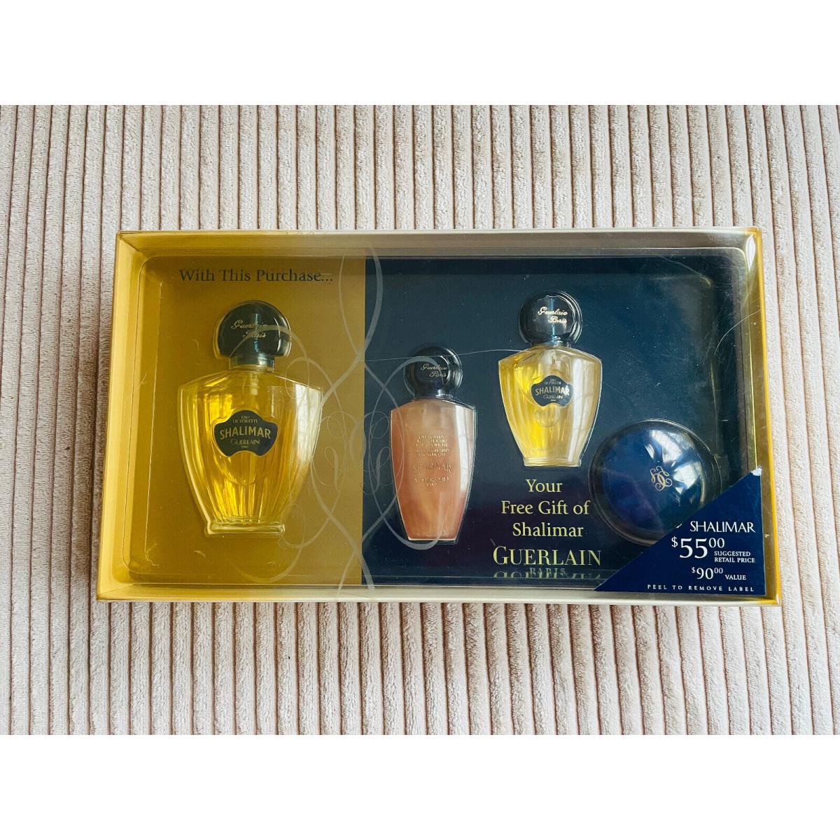 Mib Old Vtg Variety Of Guerlain Shalimar Paris Perfume Gift Box