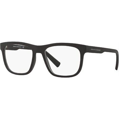 A X Armani Exchange Mens Ax3050 Eyeglass Frames Matte Black/demo Lens 53 mm US - Frame: Black