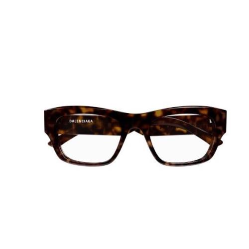 Balenciaga BB0264O 002 Havana Rectangular Unisex Eyeglasses