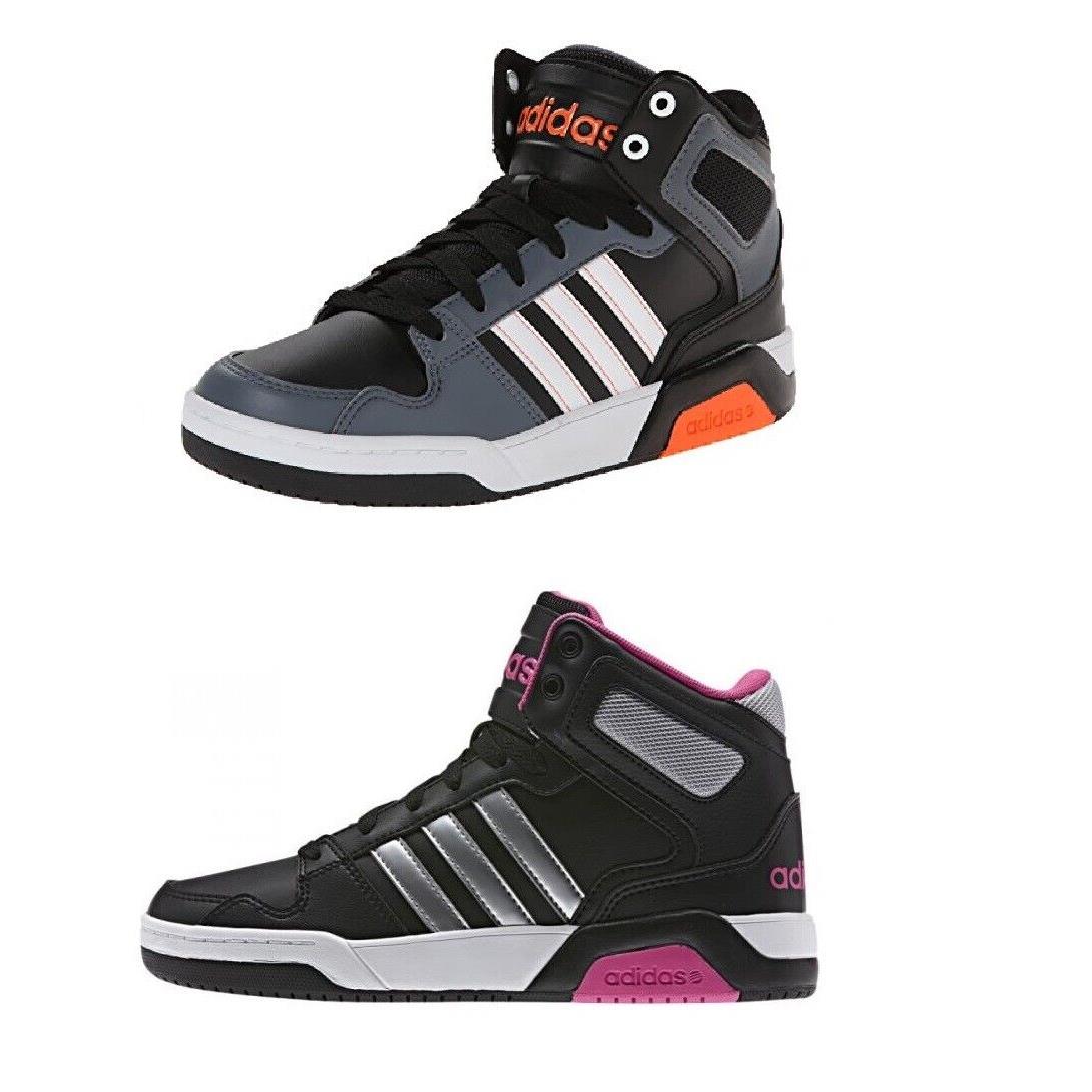 Adidas Kid`s Neo BB9TIS Shoes - Black/Silver/Pink