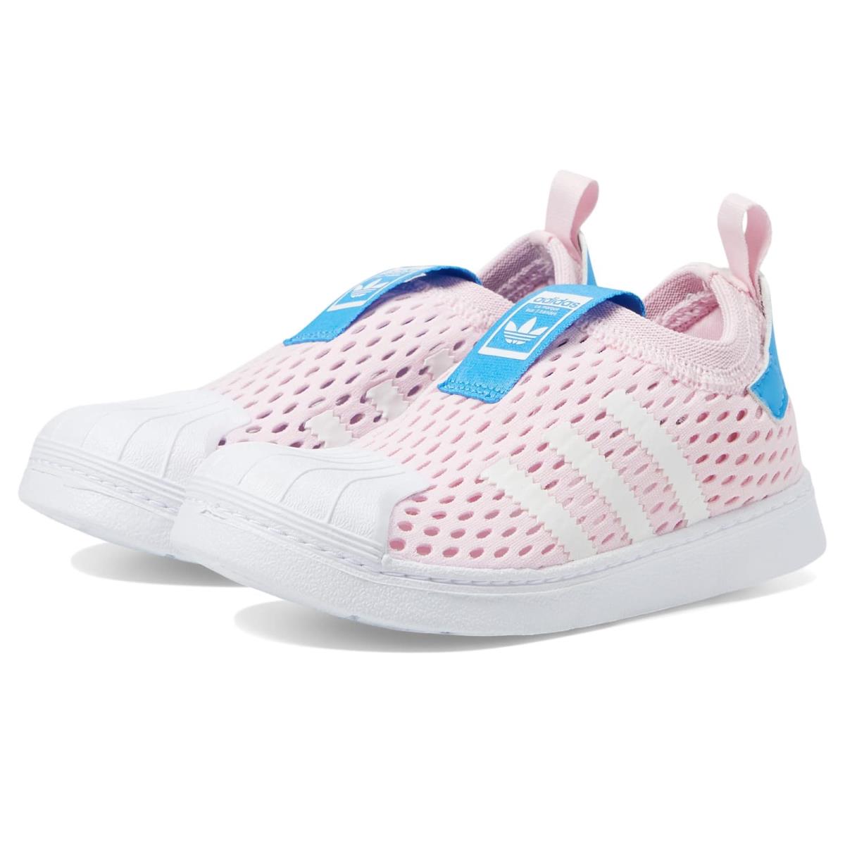 Girl`s Shoes Adidas Originals Kids Superstar 360 Toddler Clear Pink/White/Pulse Blue