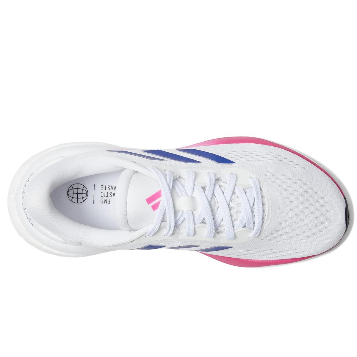 Girl`s Sneakers Athletic Shoes Adidas Kids Supernova 2 Big Kid - White/Lucid Blue/Lucid Fuchsia